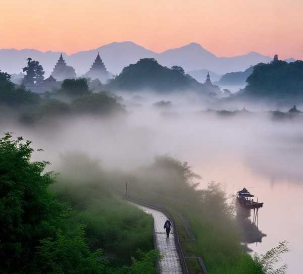 白帝城晨曦，诗意旅程的启航