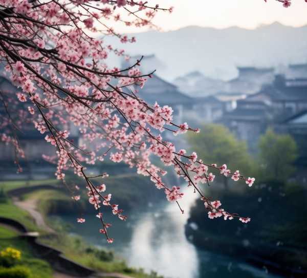 杏雨江南，杏花盛开绘春韵