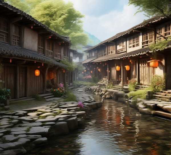 宋代乡村生活画卷，游村寻踪诗意之旅